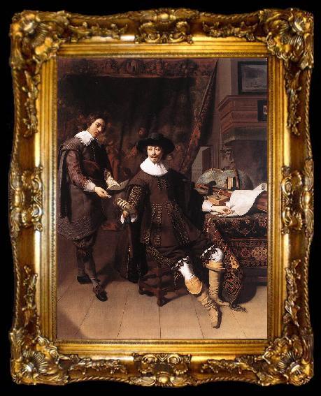 framed  KEYSER, Thomas de Constantijn Huygens and his Clerk g, ta009-2